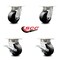Service Caster 4 Inch Kingpinless Phenolic Wheel Swivel Caster Set with 2 Brakes SCC-KP30S420-PHR-2-SLB-2 - alternate 6